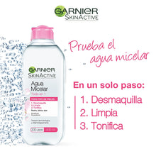 Cargar imagen en el visor de la galería, GARNIER - SKINACTIVE AGUA MICELAR TODO EN 1 - UNISEX