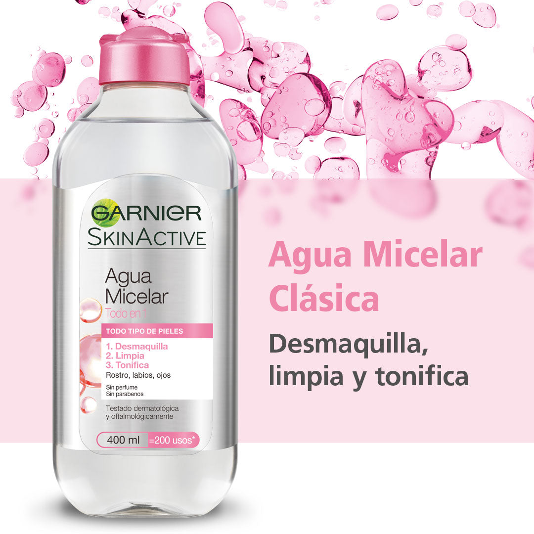 GARNIER - SKINACTIVE AGUA MICELAR TODO EN 1 - UNISEX