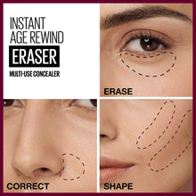 Cargar imagen en el visor de la galería, MAYBELLINE - INSTANT AGE REWIND® ERASER DARK CIRCLES TREATMENT CONCEALER - UNISEX