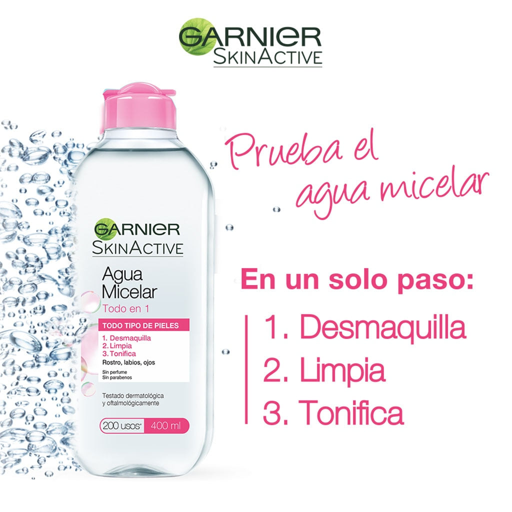 GARNIER - SKINACTIVE AGUA MICELAR TODO EN 1 - UNISEX